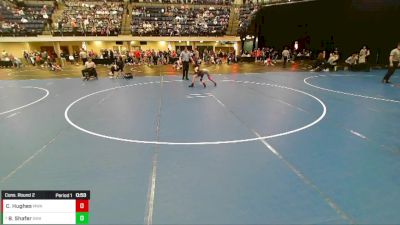 Boys 3rd-4th Grade - 67 Cons. Round 2 - Benson Shafer, Sebolt Wrestling Academy vs Calvin Hughes, Moen Wrestling Academy