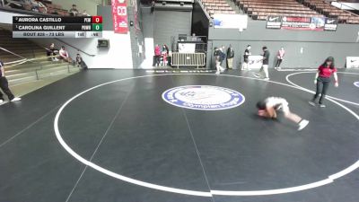73 lbs 1st Place Match - Carolina Guillent, Poway Wrestling vs Aurora Castillo, Pacific Edge Wrestling