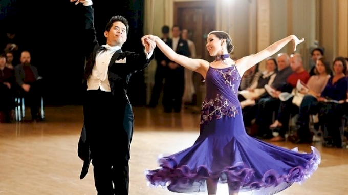 couple ballroom dancing