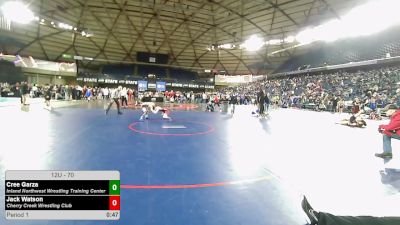 70 lbs 3rd Place Match - Cree Garza, Inland Northwest Wrestling Training Center vs Jack Watson, Cherry Creek Wrestling Club