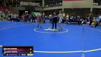 120 lbs Cons. Round 3 - William Pfeifer, MO vs Jackson Martin, OK