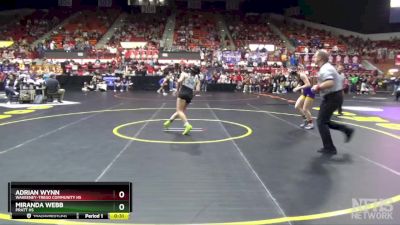 120 lbs Cons. Round 2 - Adrian Wynn, WaKeeney-Trego Community HS vs Miranda Webb, Pratt HS