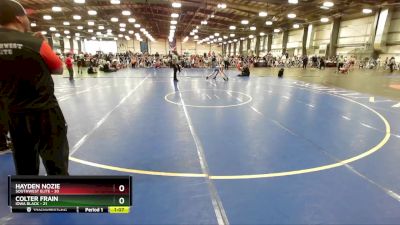 96 lbs Rd# 1 9:00am Friday - Colter Frain, Iowa Black vs Hayden Nozie, SouthWest Elite