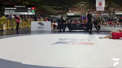 Cons. Round 2 - Chloe Miller, Community Youth Center - Concord Campus Wrestling vs Solei Tello, Community Youth Center - Concord Campus Wrestling