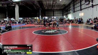 75 lbs Round 3 (6 Team) - Jake Lor, BELIEVE TO ACHIEVE WRESTLING CLUB vs Jacob Thompson, CLINIC WRESTLING