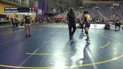 131 lbs Semis (4 Team) - Jania Dunigan, Schreiner University vs Mason Harsch, Adrian College