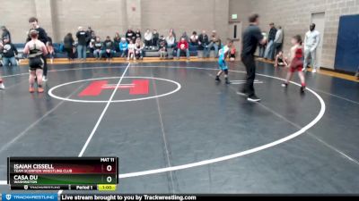 53 lbs Cons. Round 2 - Isaiah Cissell, Team Scorpion Wrestling Club vs Casa Du, Washington