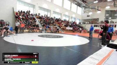 138 lbs Champ. Round 2 - Gabriel Pacheco, Central Union vs Artem Subeev, Torrey Pines