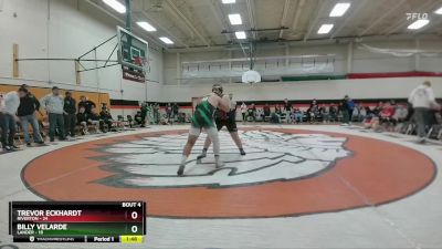 215 lbs Quarterfinals (8 Team) - Trevor Eckhardt, Riverton vs Billy Velarde, Lander