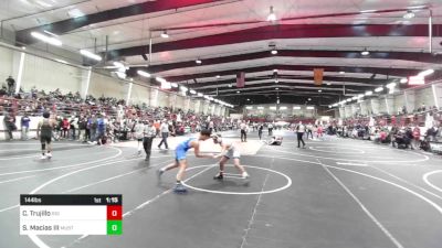 144 lbs Quarterfinal - Carlos Trujillo, Rio Rancho vs Sergio Macias III, Mustang Wrestling Club