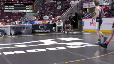 121 lbs First Round - Liam Seeley, Montgomery vs Max Dinges, Penns Valley