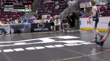 121 lbs First Round - Liam Seeley, Montgomery vs Max Dinges, Penns Valley