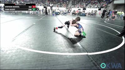 49 lbs Quarterfinal - Stetson Manuel, Blackwell Wrestling Club vs Cash Scott, Cowboy Wrestling Club