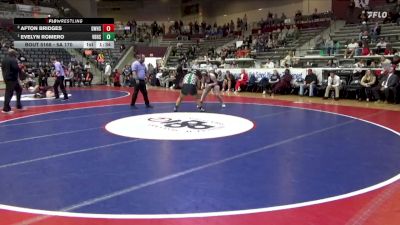 5A 170 lbs 1st Place Match - Evelyn Romero, Van Buren vs Afton Bridges, Greenwood