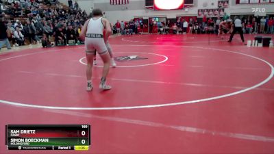 160 lbs Semifinal - Sam Drietz, Canby vs Simon Boeckman, Holdingford