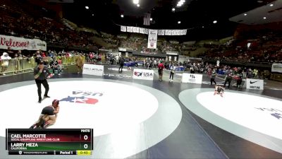 70 lbs Champ. Round 2 - Cael Marcotte, Socal Grappling Wrestling Club vs Larry Meza, California