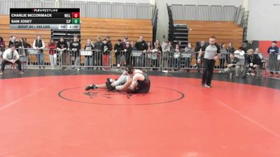 190 lbs Round Of 16 - Charlie McCormack, Wellesley vs Sam Josey, Saint John's Prep
