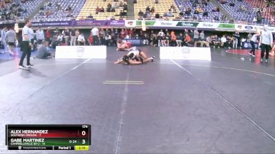 174 lbs Placement Matches (16 Team) - Alex Hernandez, Southern Oregon vs Gabe Martinez, Campbellsville (Ky.)