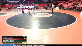 3A 120 lbs Champ. Round 1 - Massey Odiotti, Wilmette (Loyola Academy) vs Anthony Lopez, Berwyn-Cicero (Morton)