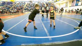 49 lbs Round Of 16 - James Evans, Bartlesville Wrestling Club vs Copper Dewey, Tulsa Blue T Panthers