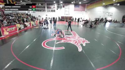140-150 lbs Round 4 - Delia Espinoza, Downey High School Wrestling vs Sophia Cardenas, The Lab Academy