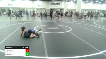 77 lbs Round Of 32 - Jaxyn Duran, Valley Bad Boys vs Alex Boyd, Mat Demon WC