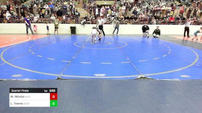 52 lbs Quarterfinal - Mason Mimbs, South Paulding Junior Spartans Wrestling Club vs Lincoln Towns, Georgia