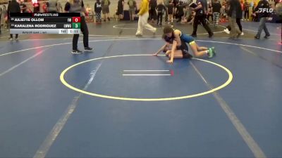 80 lbs 1st Place Match - Karalena Rodriguez, Lady Warriors Wrestling Club vs Juliette Ollom, Freedom Wrestling