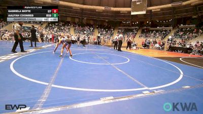 105 lbs Quarterfinal - Gabriela Motte, Tulsa Blue T Panthers vs Aaliyah Coombes, Wyandotte Youth Wrestling