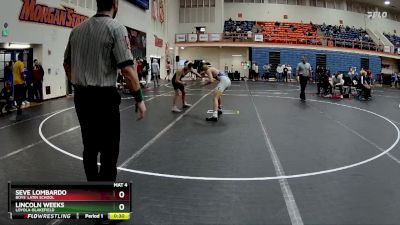 144 lbs Cons. Round 5 - Lincoln Weeks, Loyola-Blakefield vs Seve Lombardo, Boys` Latin School