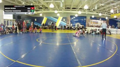 138 lbs Round 2 (8 Team) - Nevan Irving, Alpha Dogs vs Preston Thornton, Braves WC