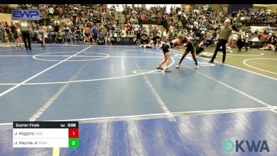 73 lbs Quarterfinal - Jaxon Higgins, Choctaw Ironman Youth Wrestling vs Jerell Haynie Jr, Deer Creek Wrestling Club