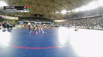 Girls 4A 130 lbs Cons. Semi - Honey Lopez, Davis (Girls) vs Vanessa Weber, Skyview (Girls)
