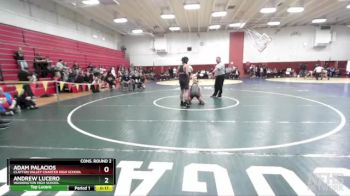 128 lbs Cons. Round 2 - Adam Palacios, Clayton Valley Charter High School vs Andrew Lucero, Washington High School