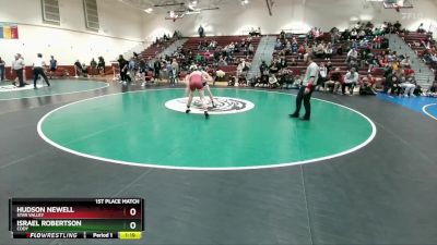 150 lbs 1st Place Match - Hudson Newell, Star Valley vs Israel Robertson, Cody