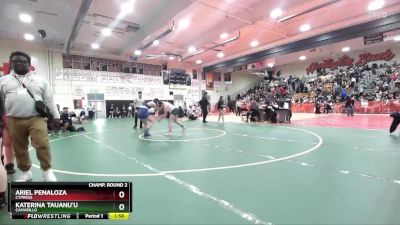 170 lbs Champ. Round 2 - Ariel Penaloza, Cypress vs Katerina Tauanu`u, Camarillo