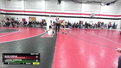 85 lbs 3rd Place Match - Elite Forfar, Cameron Youth Wrestling Club vs Lawsen Steffens, Jackson County