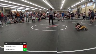 58 lbs Final - John Cambra, Barnesville vs Owen Begeal, Masonville