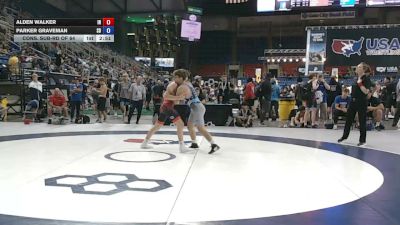 132 lbs Cons. Sub-rd Of 64 - Alden Walker, Indiana vs Parker Graveman, South Dakota