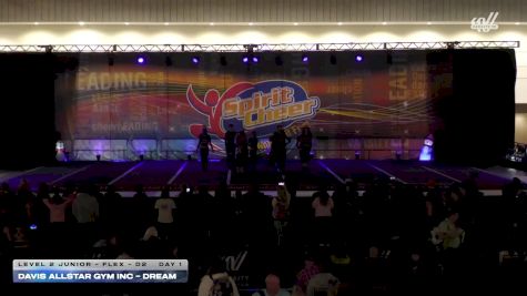 Davis Allstar Gym Inc - Dream [2025 L2 Junior - Flex - D2 Day 1] 2025 Spirit Cheer Dance Grand Nationals & Cheer Nationals