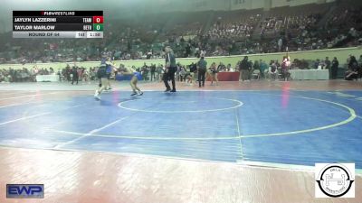 113 lbs Round Of 64 - Jaylyn Lazzerini, Team Tulsa Wrestling Club vs Taylor Marlow, Bethel