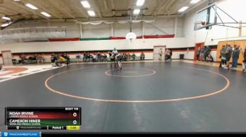 126 lbs Quarterfinal - Cameron Hiner, Worland Middle School vs Noah Irvine, Lander Middle School