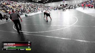 285 lbs Cons. Round 5 - Josh Woznicki, Stevens Point High vs Charlie Pollen, Hopkins