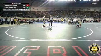 G6A-115 lbs Cons. Semi - Chole Medlock, Putnam City West-Girls vs Raedence Grant, Shawnee-Girls