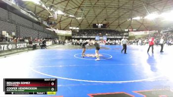 2A 175 lbs Quarterfinal - Cooper Hendrickson, Burlington-Edison vs Benjamin Gomez, North Kitsap