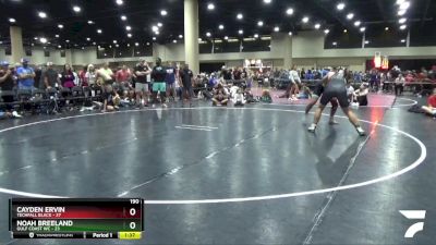 190 lbs Round 5 (6 Team) - Cayden Ervin, Techfall Black vs Noah Breeland, Gulf Coast WC