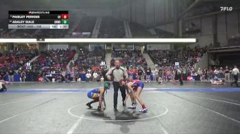 105 lbs Champ. Round 1 - Paisley Perkins, Caney Valley vs Adaley Siale, Chaparral Kids Wrestling Club