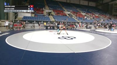113 lbs Cons. Sub-rd Of 16 - Kolten Land, Indiana vs Jacob Carr, Delaware