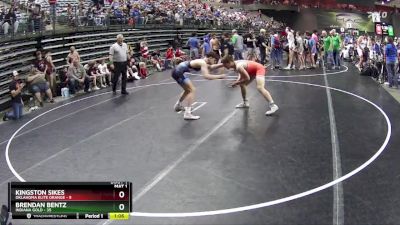 140 lbs Round 2 (6 Team) - Brendan Bentz, Indiana Gold vs Kingston Sikes, Oklahoma Elite Orange