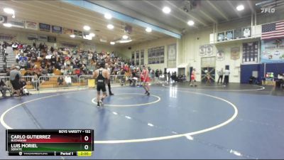 132 lbs Champ. Round 2 - Carlo Gutierrez, Buchanan vs Luis Moriel, Servite